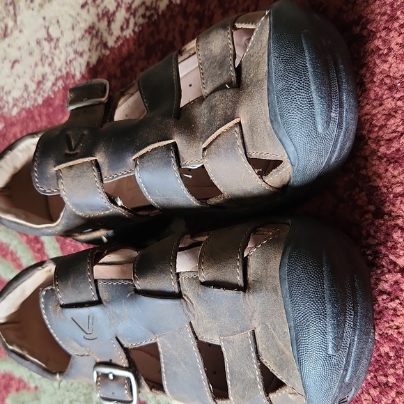 Keen Brown Leather Sandals with Buckle - Picture 6 of 8
